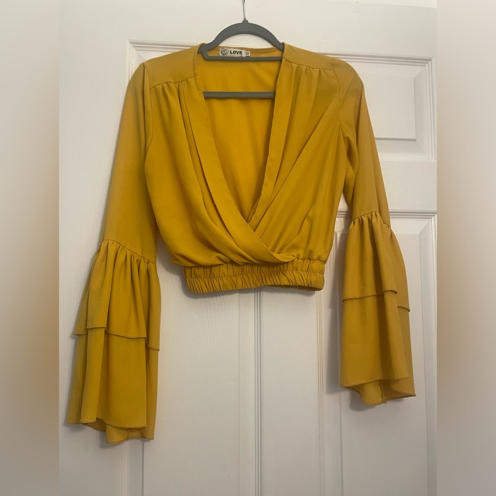 Yellow blouse size xs